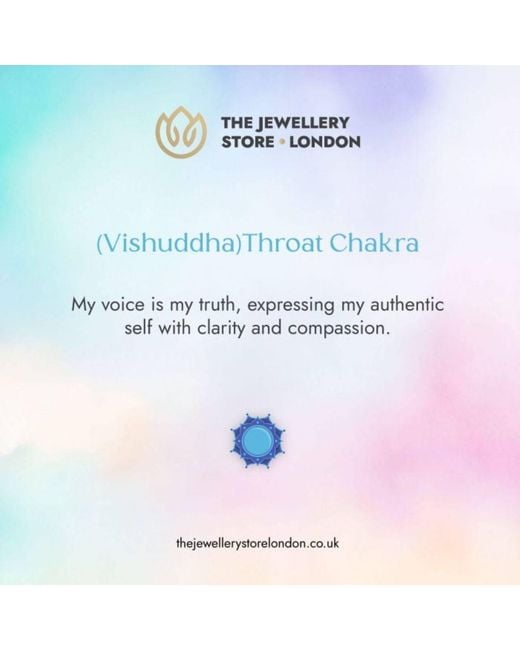 The Jewellery Store London Metallic Throat Chakra/Vishuddha Chakra Charm Necklace