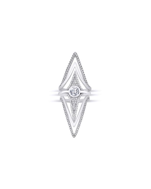 Najiba White Trinova Three Piece Ring Set