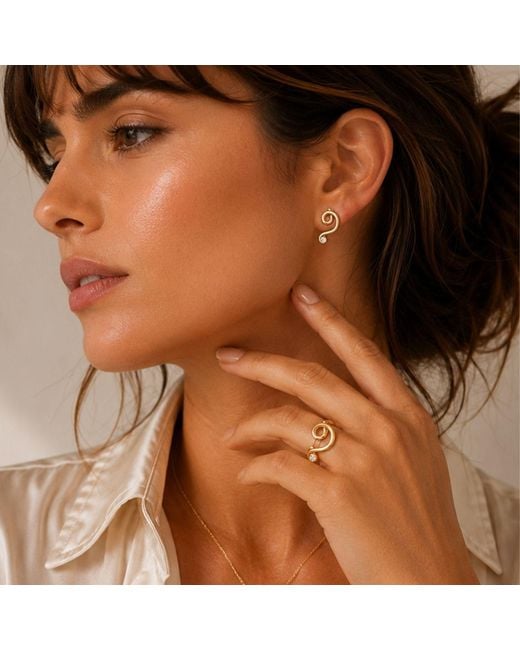 Lily Flo Jewellery Metallic Good Thing We Kept Going Diamond Earrings