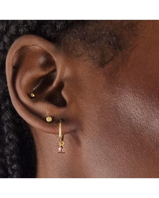 Lee Renee White Tourmaline Clicker Hoop Earrings