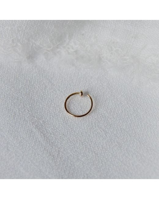 Zohreh Metallic Mini Nose Ring 9K
