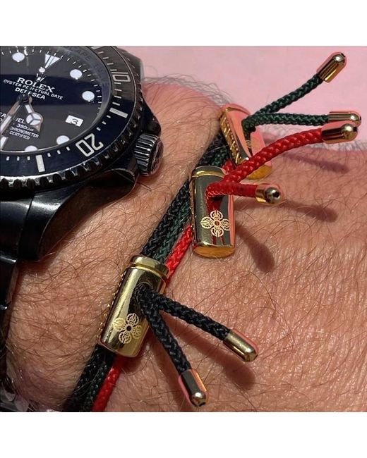 Nialaya Brown String Bracelet With Adjustable Lock for men