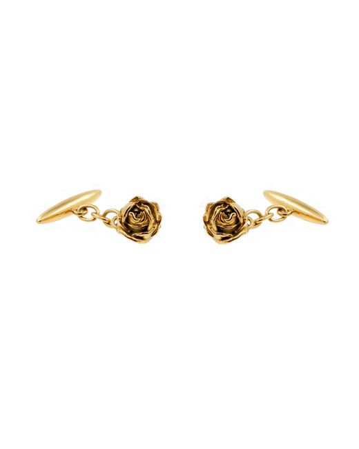Lee Renee Metallic Rose Cufflinks Gold for men