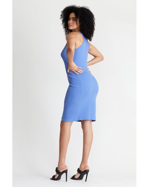 LOVETRUST Blue Pima Rib Knit L&L Racerback Dress
