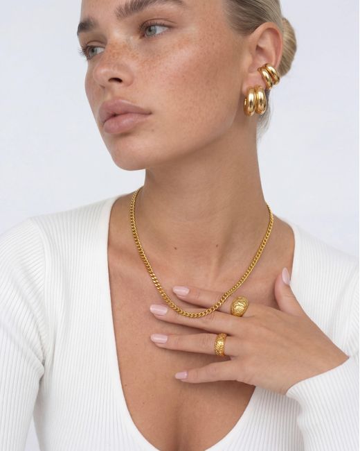 Elk & Bloom Metallic Dainty Chain 14K Choker Necklace
