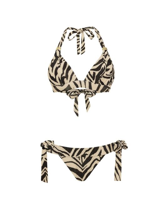 Leyla Maya Ltd Metallic Neutrals Annie & Ginny Bikini Set