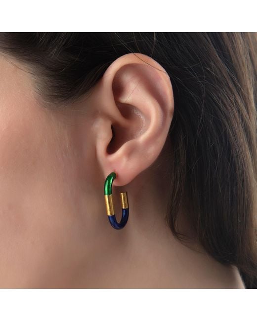 Milou Jewelry Blue Sophia Hoop Earrings