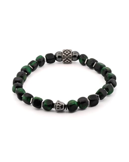 Ebru Jewelry Black Tiger's Eye Buddha Bracelet for men