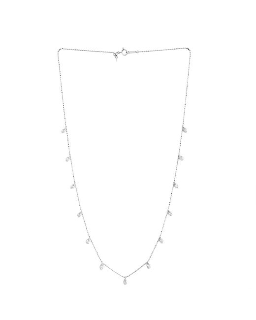 Artisan White Natural Diamond Drop Station Necklace