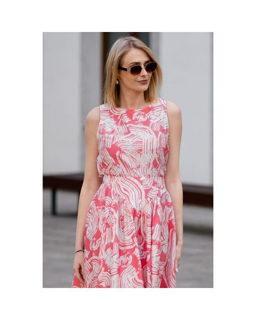 Oh!Zuza Pink Neutrals Wide-Strap Top & Midi Skirt Set