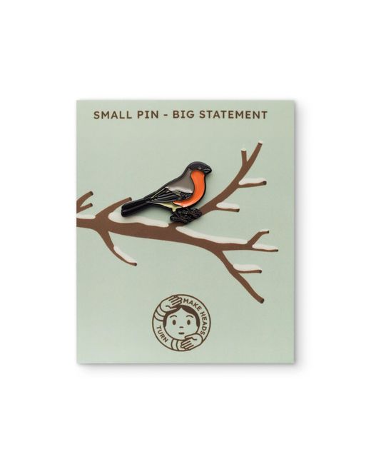 Make Heads Turn Multicolor Enamel Pin Bullfinch