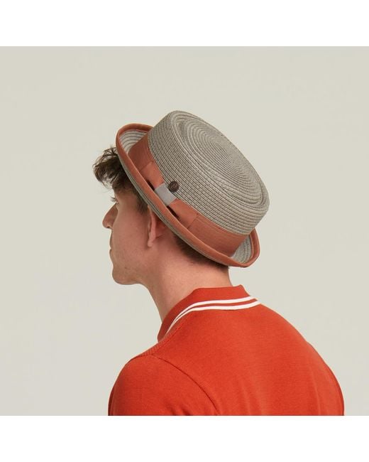 Dasmarca Hats Brown Dasmarca Rico Summer Telescope Crown Lightweight Breathable Rude-Boy Mod Porkpie Hat for men