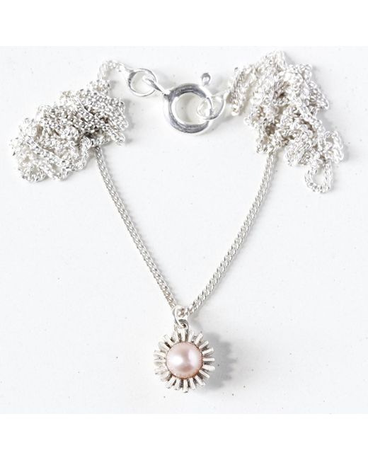 Lee Renee Metallic Dahlia Bud Freshwater Pearl Necklace –