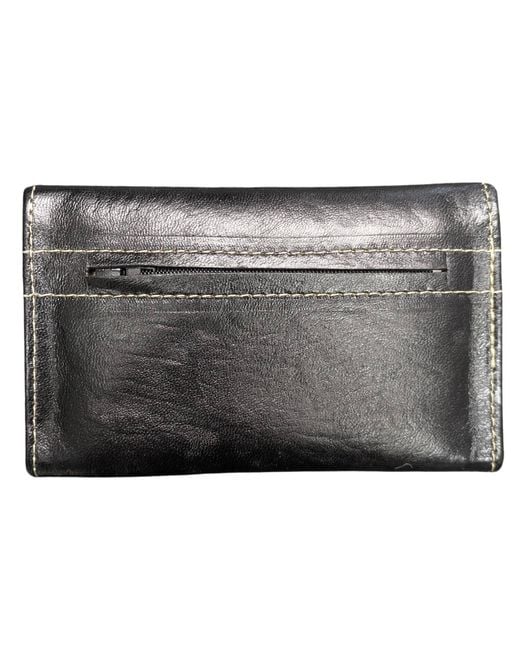 Berber Leather Black Small Leather Tri-Fold Purse