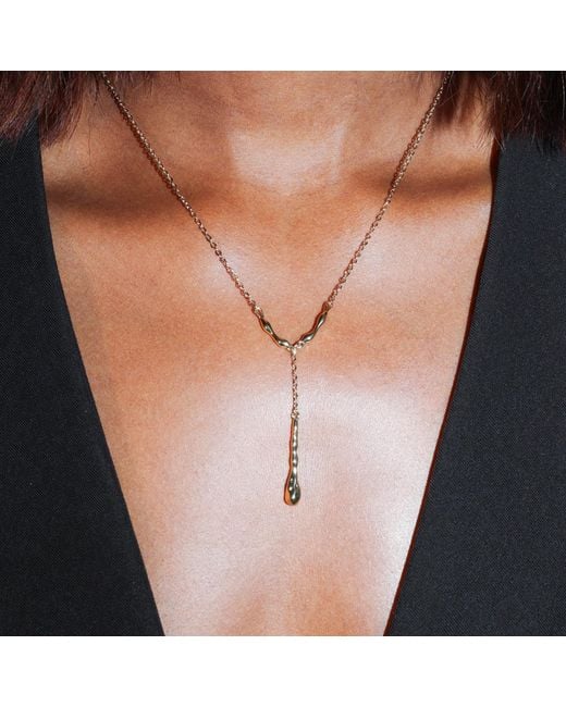 Studio Baloge Metallic Molten Line Necklace