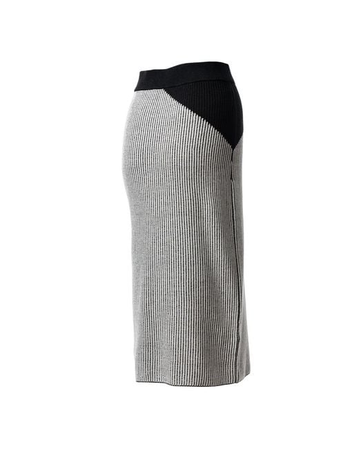 Fully Fashioning Gray Iva Knit Skirt