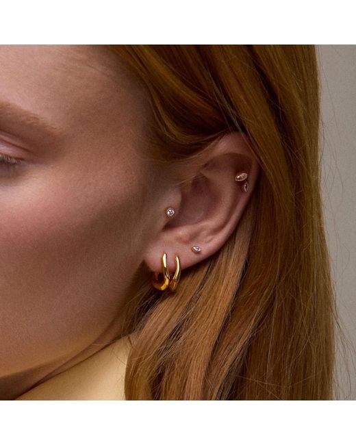 Dinny Hall Metallic Thalassa Chunky Huggie Hoops