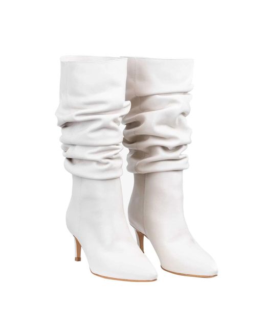 Ginissima White Butter Leather Eva Boots