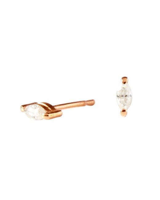 Lee Renee Metallic Moissanite Marquise Earrings