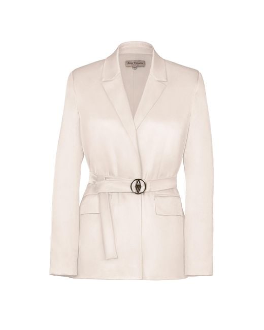 Anse Victorin Natural Claire Silk Cotton Blazer