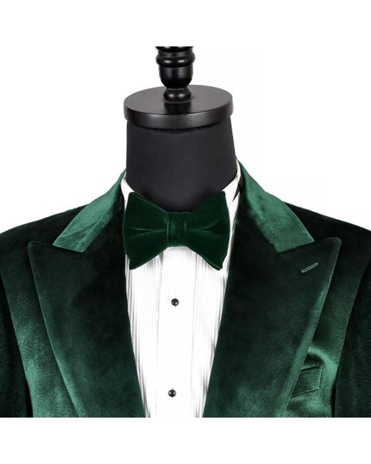 DAVID WEJ Green Maison Velvet Blazer – for men