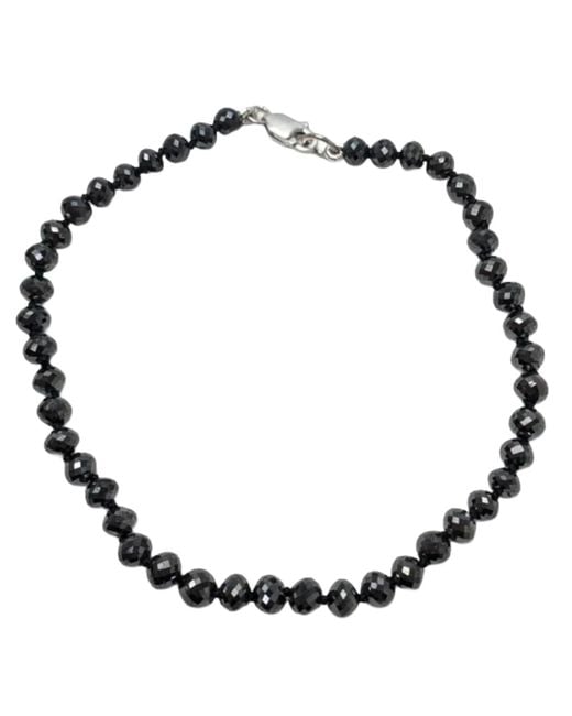 Rahul's Jewels Black 7 Genuine Diamond Strand Bracelet