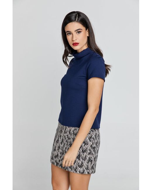 Conquista Blue Short Sleeve Top