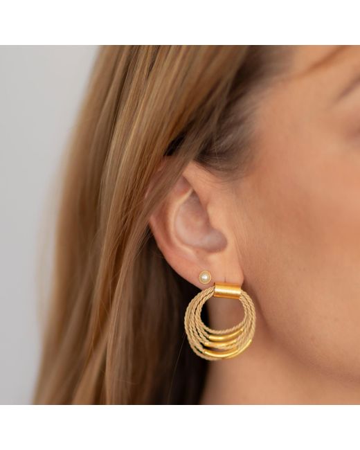 Nart Nature Making Art Metallic Neutrals The Multiple Buriti Natural Fiber Earrings