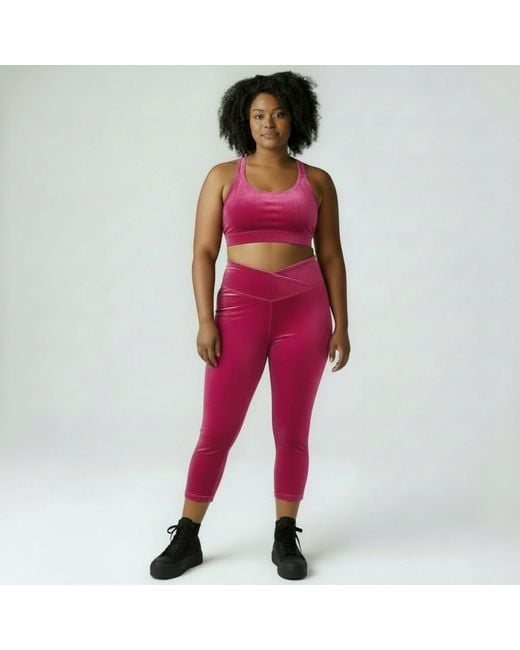 Brasini Swimwear Red V-Waist Leggings