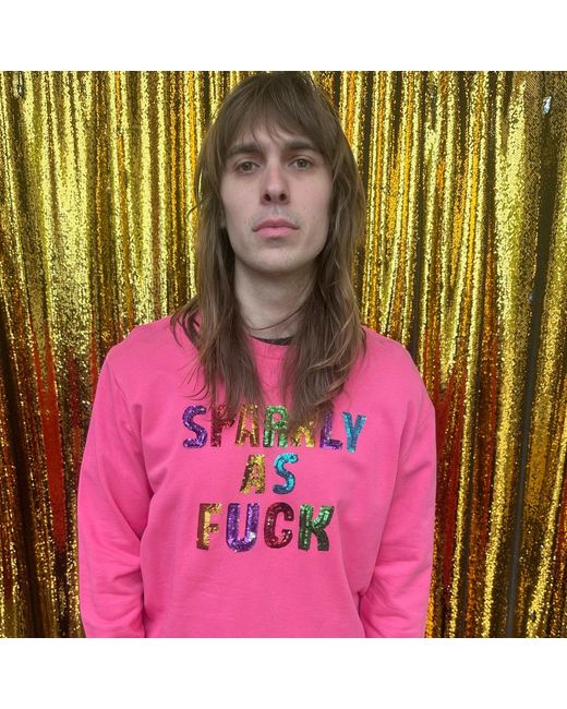 Any Old Iron Pink Sparkly As Fuck Sweatshirt for men