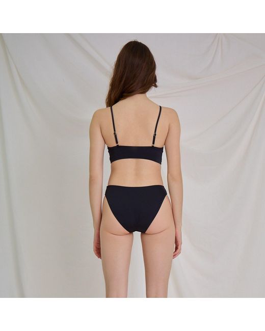 Aulala Paris Blue The Cairo Contrast One Piece Trikini With Golden Chain