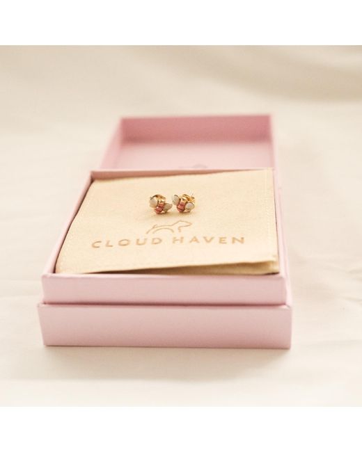 Cloud Haven Metallic Bumblebee Stud Earrings