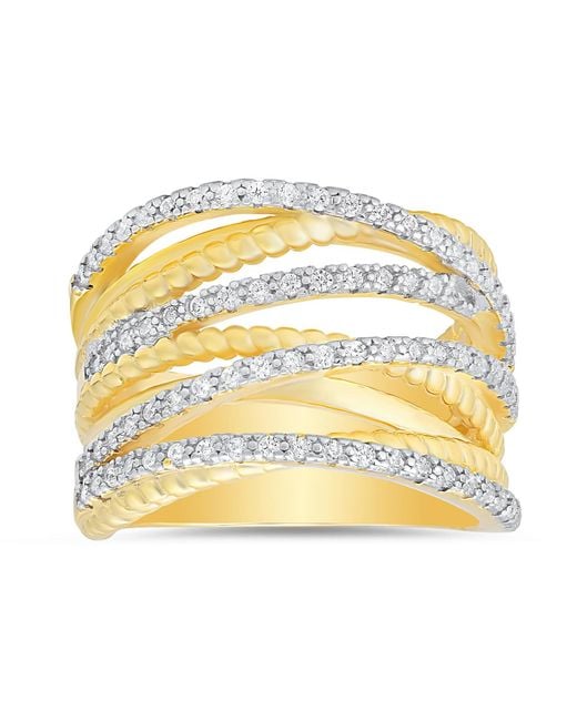 Kylie Harper Metallic Twisted Rope Highway Statement Ring