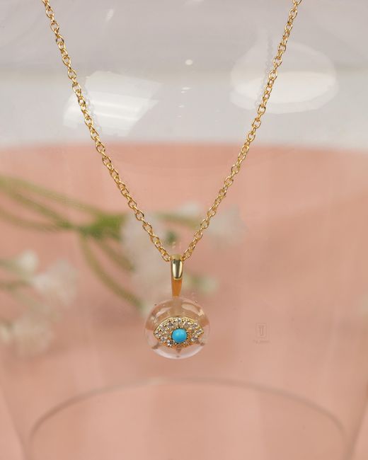 The Jewelz Metallic Ocean Bloom' & Rose Quartz Necklace