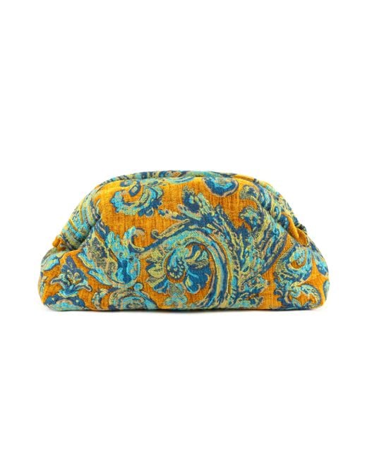 SJW BAGS LONDON Multicolor Serai Paisley Clutch Saffron
