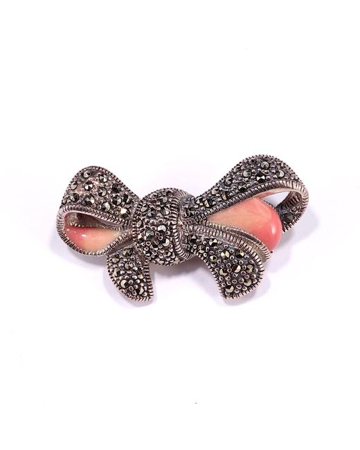 Mineralgems•Studio Pink Vintage Bow Brooch