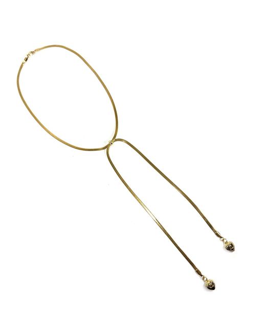 Rachel Nathan Metallic Bolo Bowtie Necklace
