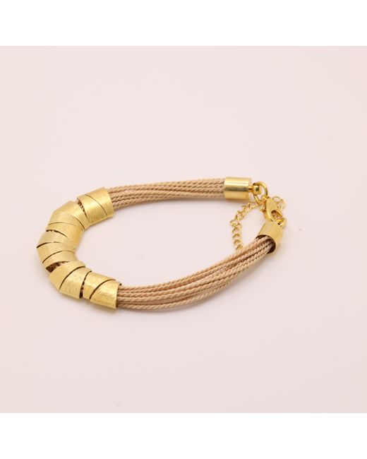 Nart Nature Making Art Metallic The Stones Buriti Natural Fiber Bracelet