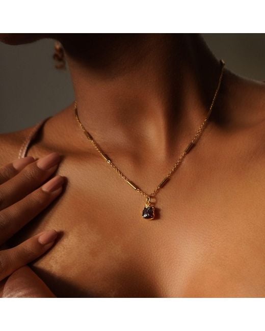 A Weathered Penny Metallic Garnet Necklace