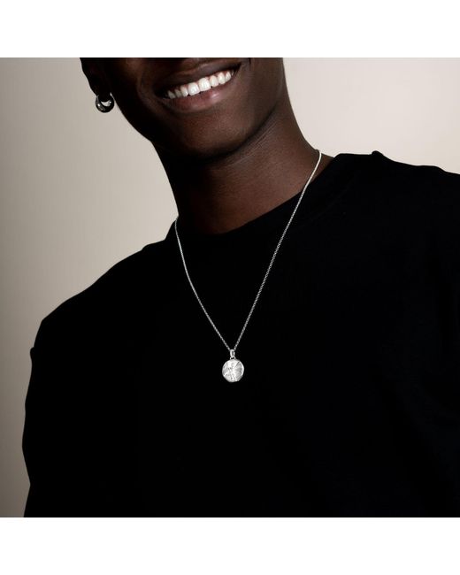 Dower & Hall Metallic St. Michael Talisman Necklace for men
