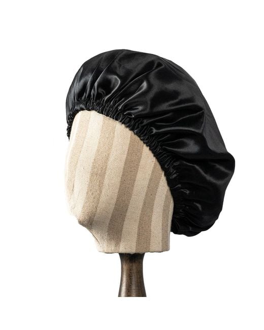 Soft Strokes Silk Blue Pure Mulberry Silk Double Layer Bonnet Dark Night