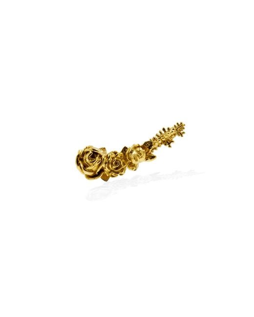 Lee Renee Metallic Rose Slider Earring Single Gold