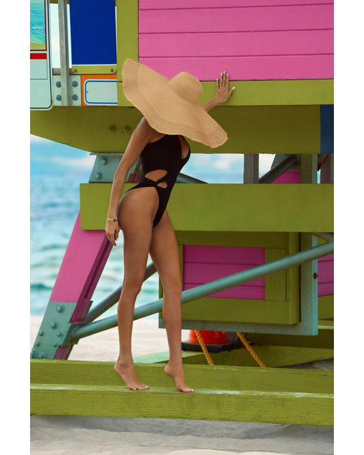 Animal Black Seashell Cutout One Piece