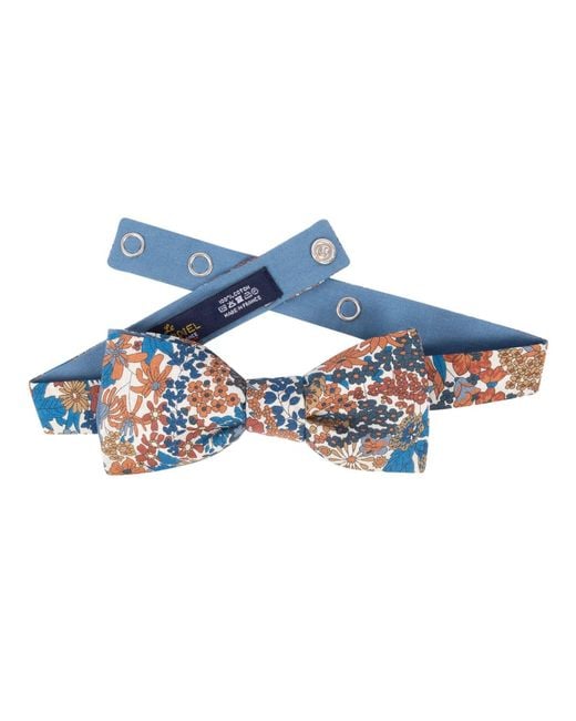 LE COLONEL Blue Neutrals Liberty Margaret Bow Tie for men
