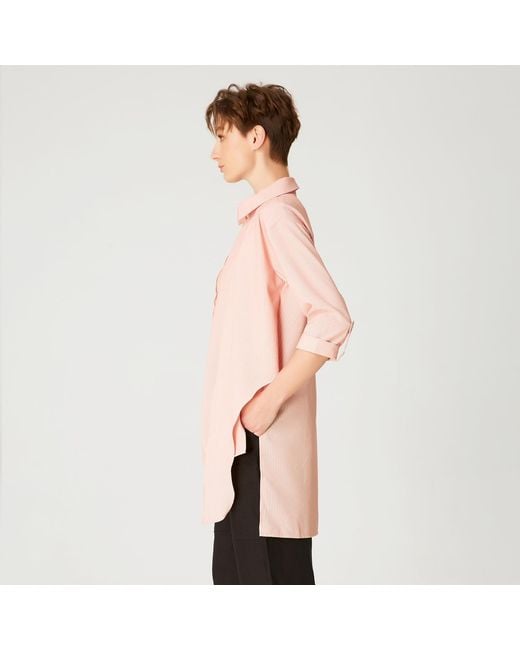 Smart and Joy Pink Long Shirt With Knotted Panels
