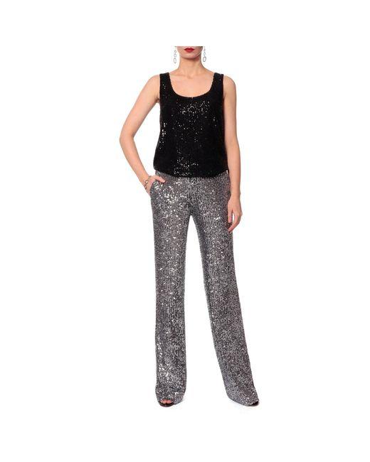 AGGI by HALEWSKI Gray Luca Diamond Sequin Pant