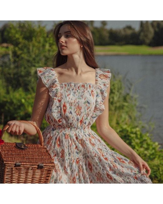 Em & Shi White Ikat Dress