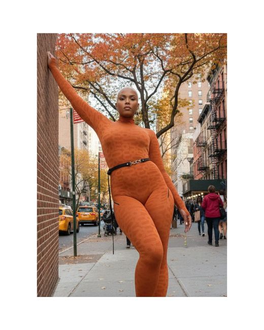Monosuit Red Summer Turtleneck Bodysuit Long Sleeve Full Eco Back Zip