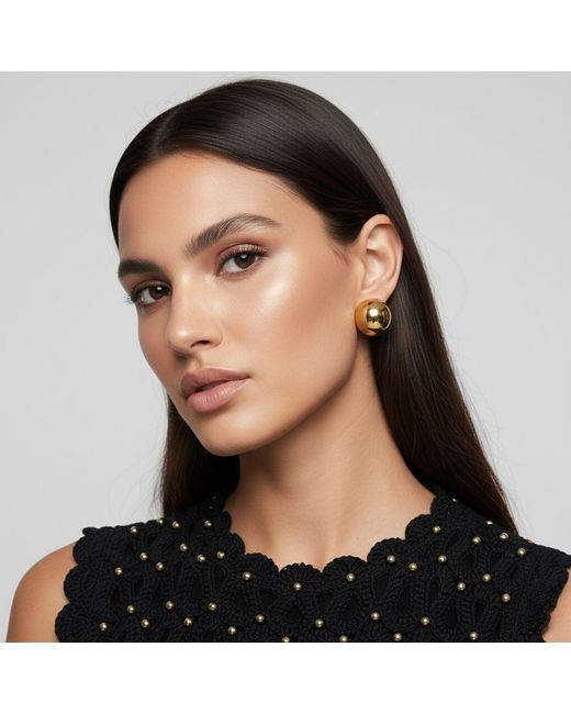 Jaredjamin Metallic Large Orbita Clip Earrings