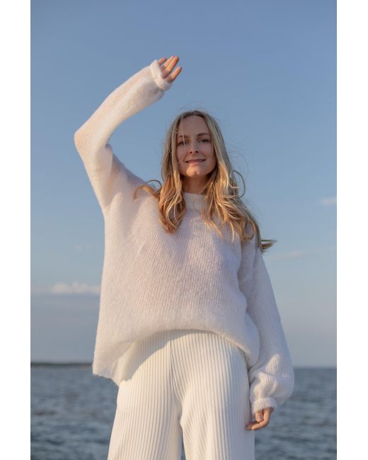 SALANIDA White Melody Soft Mohair Jumper